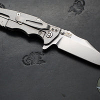 Hinderer Eklipse 3.5"- Bowie Edge- Stonewash Finished Ti And FDE G-10 Handle- Stonewash S45VN Blade