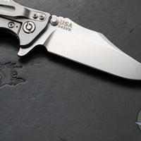 Hinderer Eklipse 3.5"- Bowie Edge- Stonewash Finished Ti And FDE G-10 Handle- Stonewash S45VN Blade