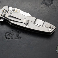 Hinderer Eklipse 3.5"- Bowie Edge- Stonewash Finished Ti And FDE G-10 Handle- Stonewash S45VN Blade