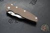 Hinderer Eklipse 3.5"- Bowie Edge- Stonewash Finished Ti And FDE G-10 Handle- Stonewash S45VN Blade