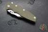 Hinderer Eklipse 3.5"- Bowie Edge- Stonewash Finished Ti And OD Green G-10 Handle- Stonewash S45VN Blade