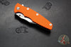 Hinderer Eklipse 3.5"- Bowie Edge- Stonewash Finished Ti And Orange G-10 Handle- Stonewash S45VN Blade