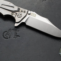 Hinderer Eklipse 3.5"- Bowie Edge- Stonewash Finished Ti And Red G-10 Handle- Stonewash S45VN Blade