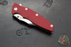 Hinderer Eklipse 3.5"- Bowie Edge- Stonewash Finished Ti And Red G-10 Handle- Stonewash S45VN Blade