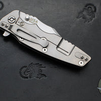 Hinderer Eklipse 3.5"- Bowie Edge- Stonewash Finished Ti And Red G-10 Handle- Stonewash S45VN Blade