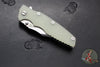 Hinderer Eklipse 3.5"- Bowie Edge- Stonewash Finished Ti And Translucent Green G-10 Handle- Stonewash S45VN Blade