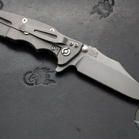 Hinderer Eklipse 3.5"- Bowie Edge- Working Finish Ti And Black G-10 Handle- Working Finish S45VN Blade