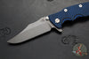 Hinderer Eklipse 3.5"- Bowie Edge- Working Finish Ti And BlueBlack G-10 Handle- Working Finish S45VN Blade