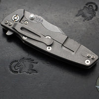 Hinderer Eklipse 3.5"- Bowie Edge- Working Finish Ti And BlueBlack G-10 Handle- Working Finish S45VN Blade