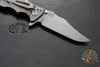 Hinderer Eklipse 3.5"- Bowie Edge- Working Finish Ti And Blue G-10 Handle- Working Finish S45VN Blade