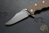 Hinderer Eklipse 3.5"- Bowie Edge- Working Finish Ti And FDE G-10 Handle- Working Finish S45VN Blade