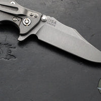 Hinderer Eklipse 3.5"- Bowie Edge- Working Finish Ti And FDE G-10 Handle- Working Finish S45VN Blade