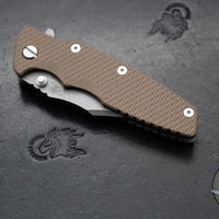 Hinderer Eklipse 3.5"- Bowie Edge- Working Finish Ti And FDE G-10 Handle- Working Finish S45VN Blade