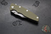 Hinderer Eklipse 3.5"- Bowie Edge- Working Finish Ti And OD Green G-10 Handle- Working Finish S45VN Blade