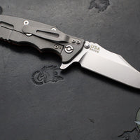 Hinderer Eklipse 3.5"- Bowie Edge- Working Finish Ti And Orange G-10 Handle- Stonewash S45VN Blade