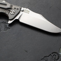 Hinderer Eklipse 3.5"- Bowie Edge- Working Finish Ti And Orange G-10 Handle- Stonewash S45VN Blade