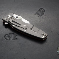 Hinderer Eklipse 3.5"- Bowie Edge- Working Finish Ti And Orange G-10 Handle- Stonewash S45VN Blade