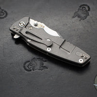 Hinderer Eklipse 3.5"- Bowie Edge- Working Finish Ti And Red G-10 Handle- Stonewash S45VN Blade