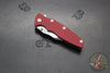 Hinderer Eklipse 3.5"- Bowie Edge- Working Finish Ti And Red G-10 Handle- Stonewash S45VN Blade