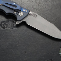 Hinderer Eklipse 3.5"- Harpoon Spanto- Battle Blue Finished Titanium And Various G-10 Scales- Working Finish S45VN Steel Blade