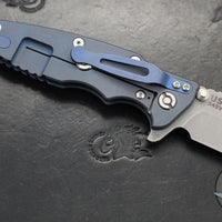 Hinderer Eklipse 3.5"- Harpoon Spanto- Battle Blue Finished Titanium And Various G-10 Scales- Working Finish S45VN Steel Blade