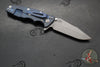 Hinderer Eklipse 3.5"- Harpoon Spanto- Battle Blue Finished Titanium And OD Green G-10- Working Finish S45VN Steel Blade