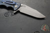 Hinderer Eklipse 3.5"- Harpoon Spanto- Battle Blue Finished Titanium And OD Green G-10- Working Finish S45VN Steel Blade