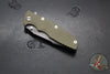 Hinderer Eklipse 3.5"- Harpoon Spanto- Battle Blue Finished Titanium And OD Green G-10- Working Finish S45VN Steel Blade