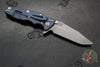 Hinderer Eklipse 3.5"- Harpoon Spanto- Battle Blue Finished Titanium And Red G-10- Working Finish S45VN Steel Blade