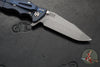 Hinderer Eklipse 3.5"- Harpoon Spanto- Battle Blue Finished Titanium And Red G-10- Working Finish S45VN Steel Blade