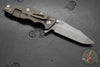 Hinderer Eklipse 3.5"- Harpoon Spanto- Battle Bronze Finished Titanium And Red G-10- Working Finish S45VN Steel Blade