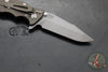 Hinderer Eklipse 3.5"- Harpoon Spanto- Battle Bronze Finished Titanium And Red G-10- Working Finish S45VN Steel Blade