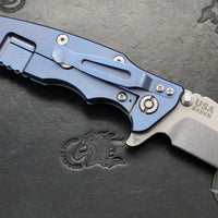 Hinderer Eklipse 3.5"- Harpoon Spanto- Stonewash Blue Titanium And Various G-10 Scales- Stonewash S45VN Steel Blade