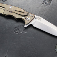 Hinderer Eklipse 3.5"- Harpoon Spanto- Stonewash Bronze Titanium And Various G-10 Scales- Stonewash S45VN Steel Blade