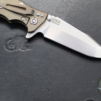 Hinderer Eklipse 3.5"- Harpoon Spanto- Stonewash Bronze Titanium And Various G-10 Scales- Stonewash S45VN Steel Blade