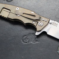 Hinderer Eklipse 3.5"- Harpoon Spanto- Stonewash Bronze Titanium And Various G-10 Scales- Stonewash S45VN Steel Blade