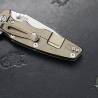 Hinderer Eklipse 3.5"- Harpoon Spanto- Stonewash Bronze Titanium And Various G-10 Scales- Stonewash S45VN Steel Blade