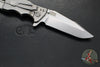 Hinderer Eklipse 3.5"- Harpoon Spanto- Stonewash Finished Titanium And BlueBlack G-10- Stonewash S45VN Steel Blade