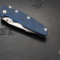 Hinderer Eklipse 3.5"- Harpoon Spanto- Stonewash Finished Titanium And BlueBlack G-10- Stonewash S45VN Steel Blade