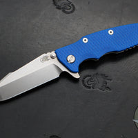 Hinderer Eklipse 3.5"- Harpoon Spanto- Stonewash Finished Titanium And Blue G-10- Stonewash S45VN Steel Blade