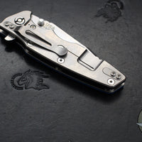 Hinderer Eklipse 3.5"- Harpoon Spanto- Stonewash Finished Titanium And Blue G-10- Stonewash S45VN Steel Blade