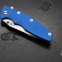 Hinderer Eklipse 3.5"- Harpoon Spanto- Stonewash Finished Titanium And Blue G-10- Stonewash S45VN Steel Blade