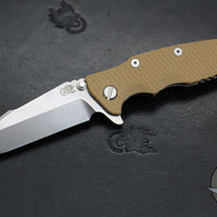 Hinderer Eklipse 3.5"- Harpoon Spanto- Stonewash Finished Titanium And Coyote G-10- Stonewash S45VN Steel Blade