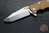 Hinderer Eklipse 3.5"- Harpoon Spanto- Stonewash Finished Titanium And Coyote G-10- Stonewash S45VN Steel Blade