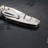 Hinderer Eklipse 3.5"- Harpoon Spanto- Stonewash Finished Titanium And Coyote G-10- Stonewash S45VN Steel Blade