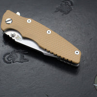 Hinderer Eklipse 3.5"- Harpoon Spanto- Stonewash Finished Titanium And Coyote G-10- Stonewash S45VN Steel Blade