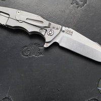 Hinderer Eklipse 3.5"- Harpoon Spanto- Stonewash Titanium And Various G-10 Scales- Stonewash S45VN Steel Blade