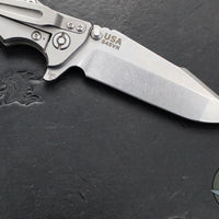 Hinderer Eklipse 3.5"- Harpoon Spanto- Stonewash Titanium And Various G-10 Scales- Stonewash S45VN Steel Blade