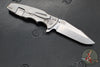 Hinderer Eklipse 3.5"- Harpoon Spanto- Stonewash Finished Titanium And Red G-10- Stonewash S45VN Steel Blade