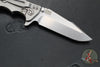 Hinderer Eklipse 3.5"- Harpoon Spanto- Stonewash Finished Titanium And Red G-10- Stonewash S45VN Steel Blade